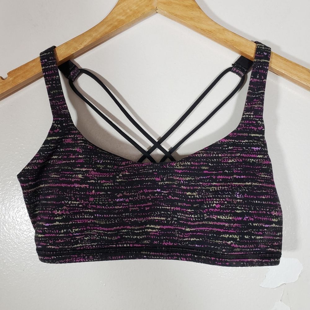 Lululemon Athletica Speckled Crossback Active Sports Bra Size 6